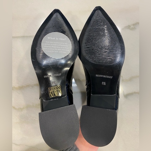 Everlane Boots size 6.5 Black Patent Leather Pointed Toe - Picture 11 of 15